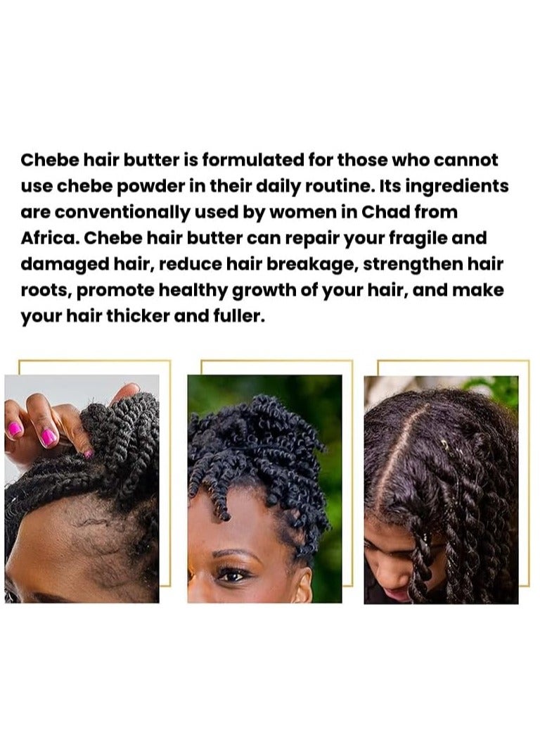 لوكس فيوم hebe Hair er, Organic Hair Growth Products Made With Chebe Powder, Castor Oil, Shea er, For Split Ends Treatment, Nourishing Vegan Afro Hair Products Oil For All Hair Types 102g - Image 5
