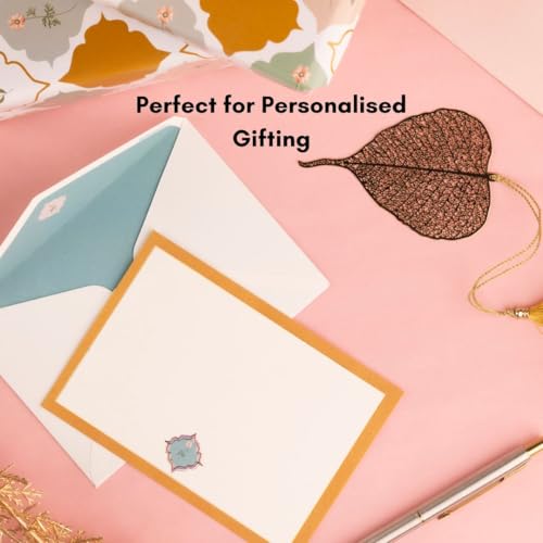 Be Stories Moroccon Affair One Side Print Blank Greeting Note Cards With Envelopes 130 GSM With Gold Foil & Sticker Seals For Birthday, Diwali, Chirtsmas- 5.50 x 3.50 inches, Pack of 5 - Image 3