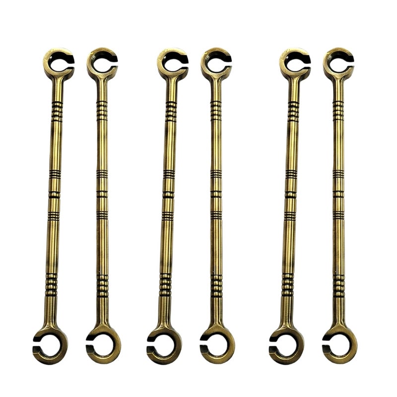 nooks Stainless Steel saliya 12mm Hook and Ceiling Rod heavt Duty Hanging Accessories Set in PVD cating Brass Finishing for Swings and jhula for Indoor Outdoor 6 pcs Set - Image 1