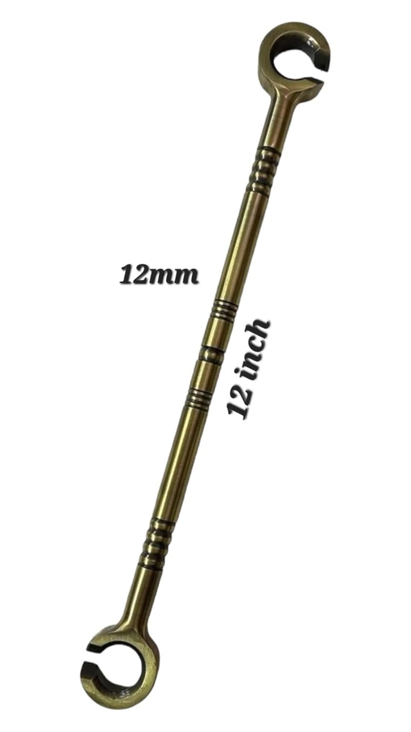 nooks Stainless Steel saliya 12mm Hook and Ceiling Rod heavt Duty Hanging Accessories Set in PVD cating Brass Finishing for Swings and jhula for Indoor Outdoor 6 pcs Set - Image 2