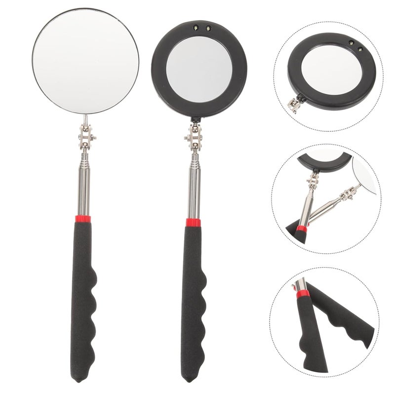 GANAZONO 2pcs Extendable LED Inspection Mirror Light for Car Vehicle Mechanic - Image 3