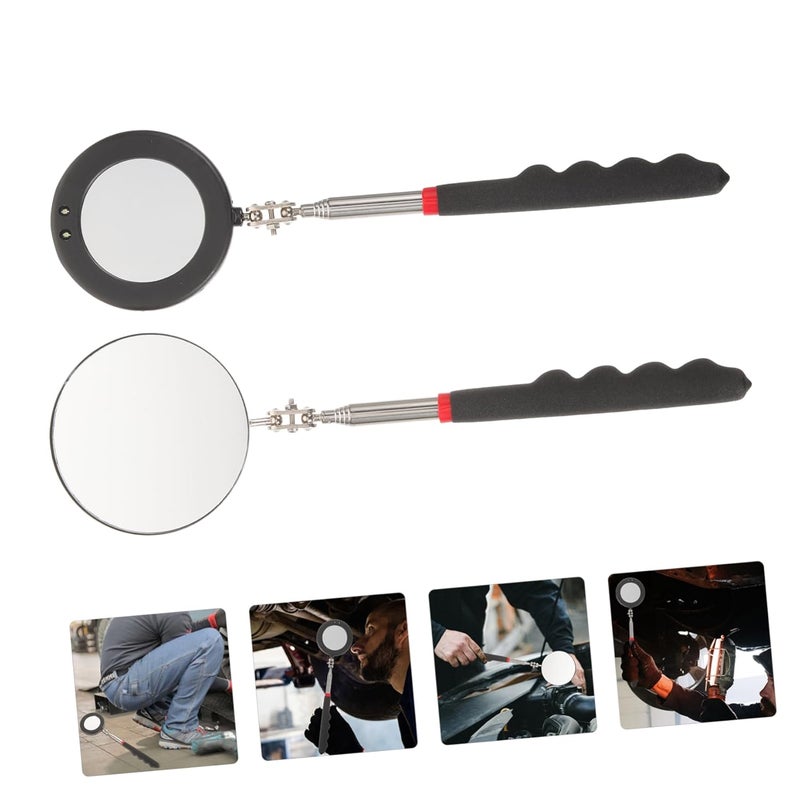 GANAZONO 2pcs Extendable LED Inspection Mirror Light for Car Vehicle Mechanic - Image 5