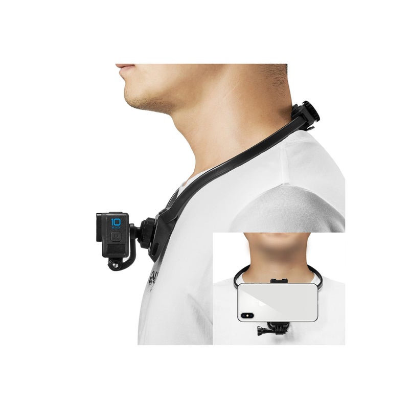 SOLARAE Mobile Phone Chest Mount Strap Holder Anti-Slide Strap Mount POV Selfie Hand Free Necklace Holder for GoPro AKASO DJI Action Camera and Smart Phone Video Record Accessories - Image 1