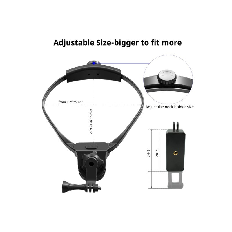 SOLARAE Mobile Phone Chest Mount Strap Holder Anti-Slide Strap Mount POV Selfie Hand Free Necklace Holder for GoPro AKASO DJI Action Camera and Smart Phone Video Record Accessories - Image 4