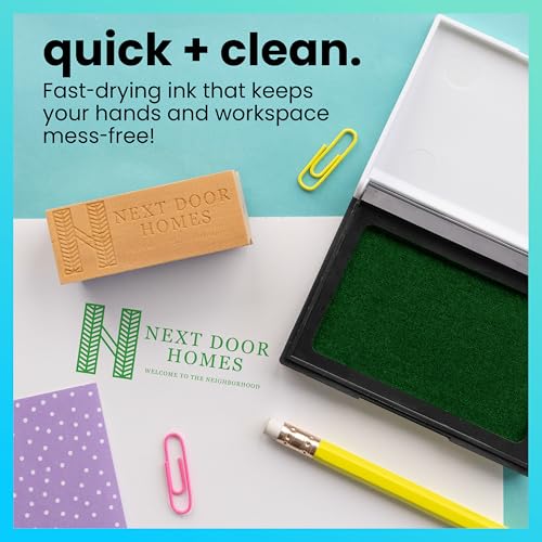 ExcelMark Ink Pad for Rubber Stamps 1-7/8" x 3-1/8"- Green - Image 2