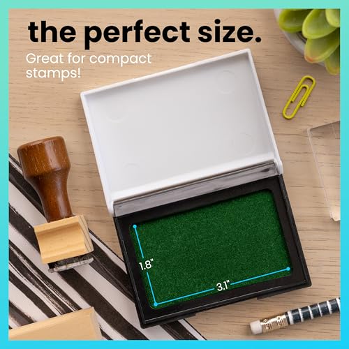 ExcelMark Ink Pad for Rubber Stamps 1-7/8" x 3-1/8"- Green - Image 5