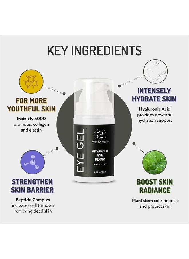 Anti-Aging Eye Gel with Peptides | Under-Eye Treatment Cream for Eye Bags, Dark Circles | Plant Stem Cells, Hyaluronic Acid, Vitamin E | Cruelty Free, Vegan, Made in USA .5 oz - pzsku/ZACFCDB043D66552C2D10Z/45/_/1690847617/4d7ddfe9-d803-4c11-93af-b7c868145299