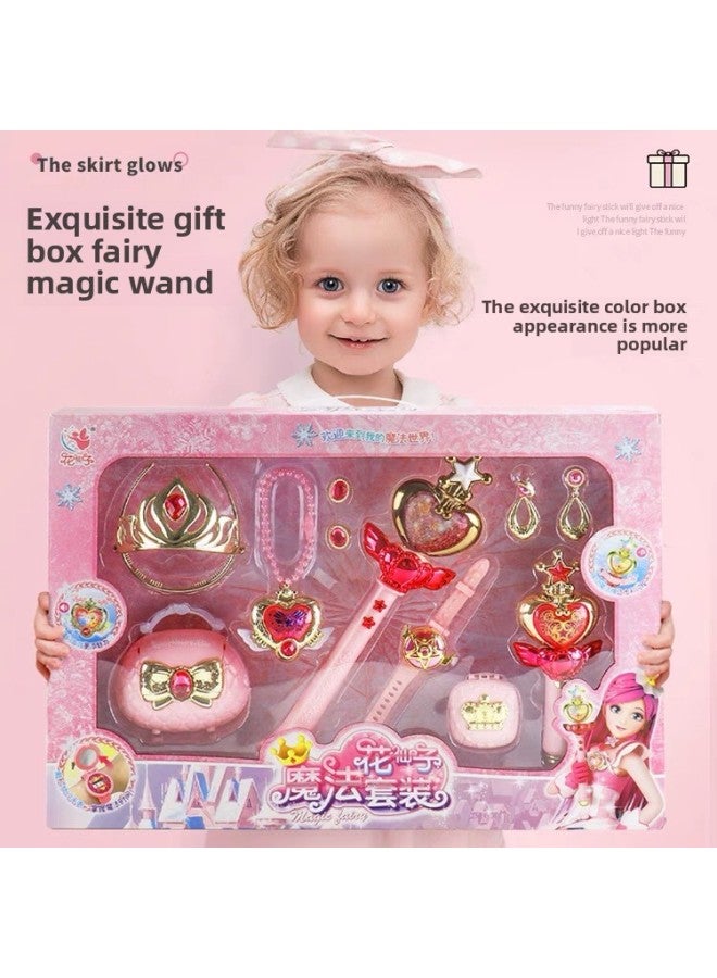 Free Mail A Generation Of Toys Flower Fairy Magic Wand Suit Luminous Magic Fairy Treasure Chest Handbag Fairy Wand-Color:Red Magic Fairy Treasure Chest Shoulder Bag (mail Order Box Packaging)  - Image 2