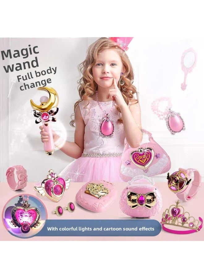 Free Mail A Generation Of Toys Flower Fairy Magic Wand Suit Luminous Magic Fairy Treasure Chest Handbag Fairy Wand-Color:Red Magic Fairy Treasure Chest Shoulder Bag (mail Order Box Packaging)  - Image 3