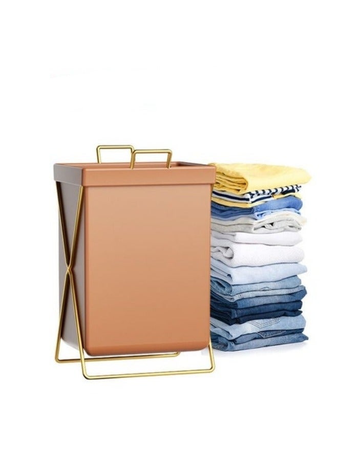 MIXDE Large Collapsible Laundry Basket Hamper with Handles and Lid, Heavy-Duty Frame Clothes Hampers X-Shaped Laundry Hamper Laundry Bags for Laundry  - Image 1