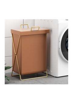 MIXDE Large Collapsible Laundry Basket Hamper with Handles and Lid, Heavy-Duty Frame Clothes Hampers X-Shaped Laundry Hamper Laundry Bags for Laundry  - Image 2