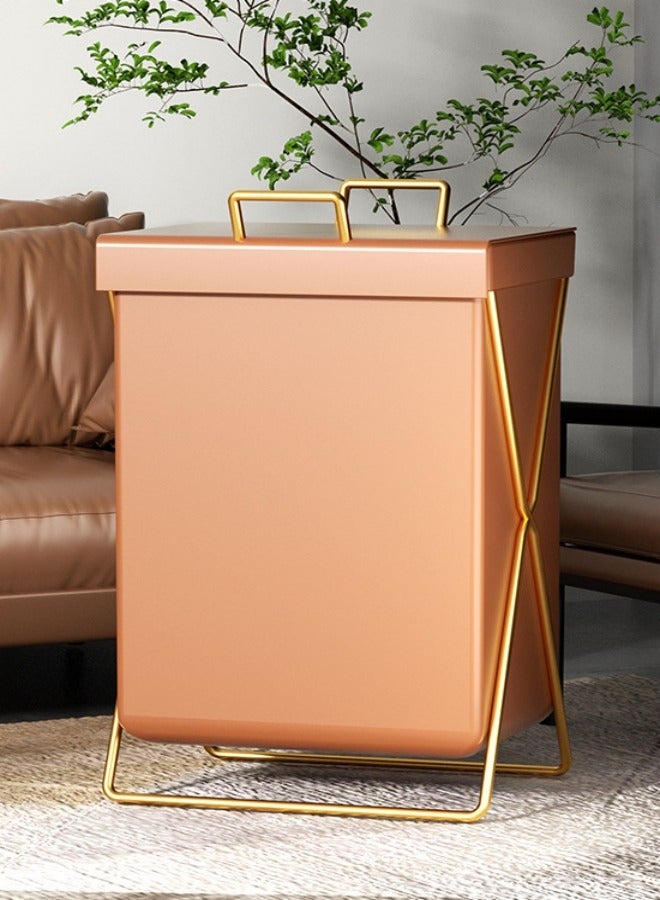 MIXDE Large Collapsible Laundry Basket Hamper with Handles and Lid, Heavy-Duty Frame Clothes Hampers X-Shaped Laundry Hamper Laundry Bags for Laundry  - Image 5