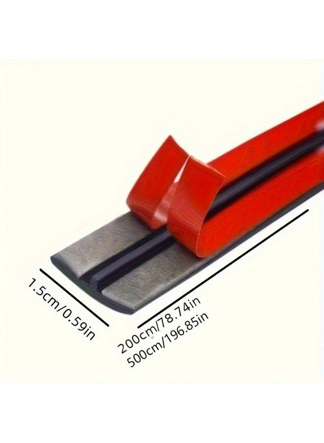 Black Weatherproof Rubber Pinstriping Tape 500cm T Type Sealant for Sunroofs and Rear Windshields - Image 3