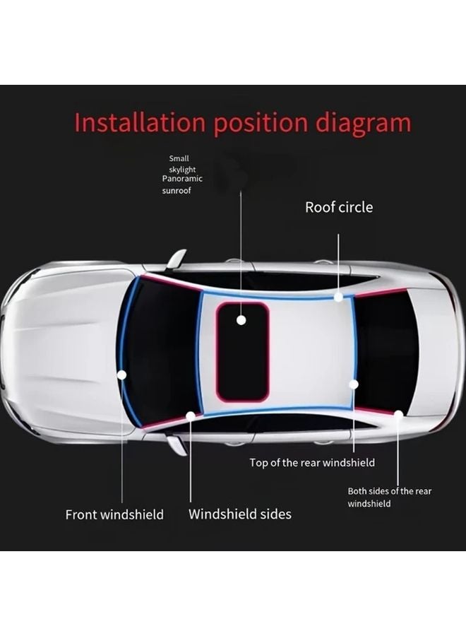 Black Weatherproof Rubber Pinstriping Tape 500cm T Type Sealant for Sunroofs and Rear Windshields - Image 4