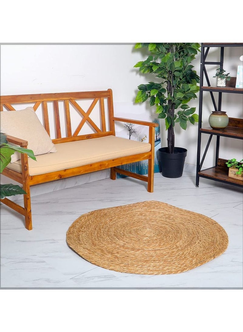 LINGWEI Natural Jute Area Rug Carpet 80x80cm  - Image 4