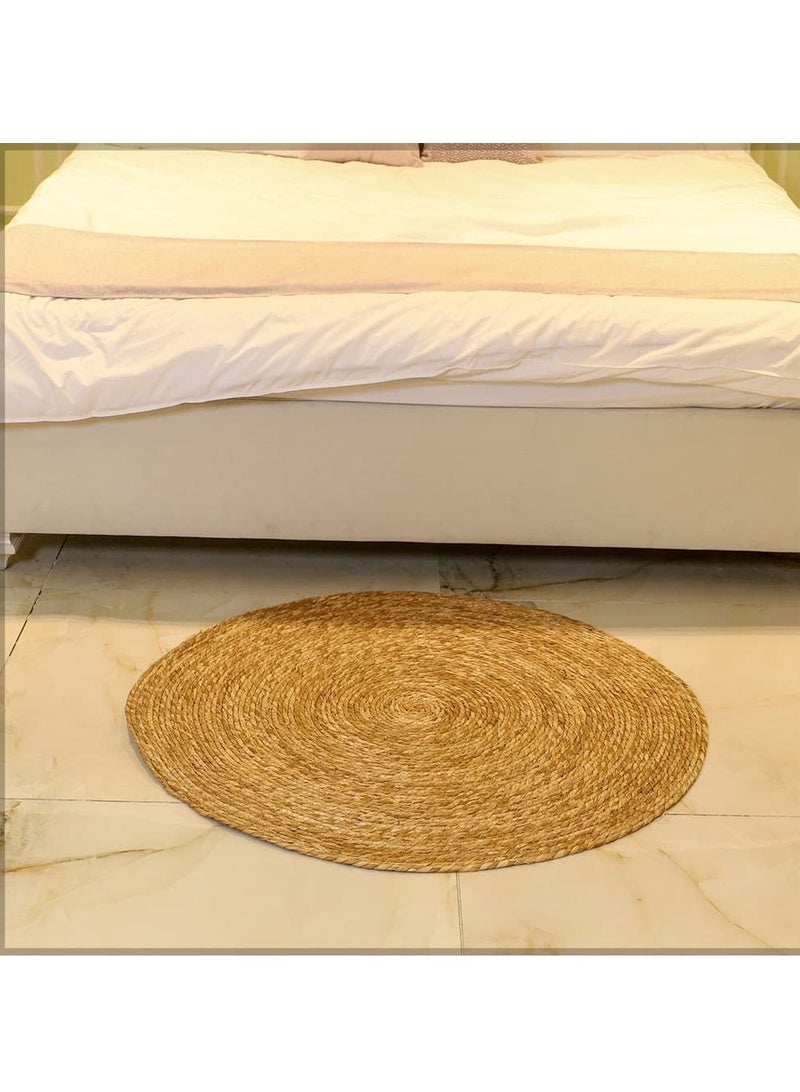 LINGWEI Natural Jute Area Rug Carpet 80x80cm  - Image 3