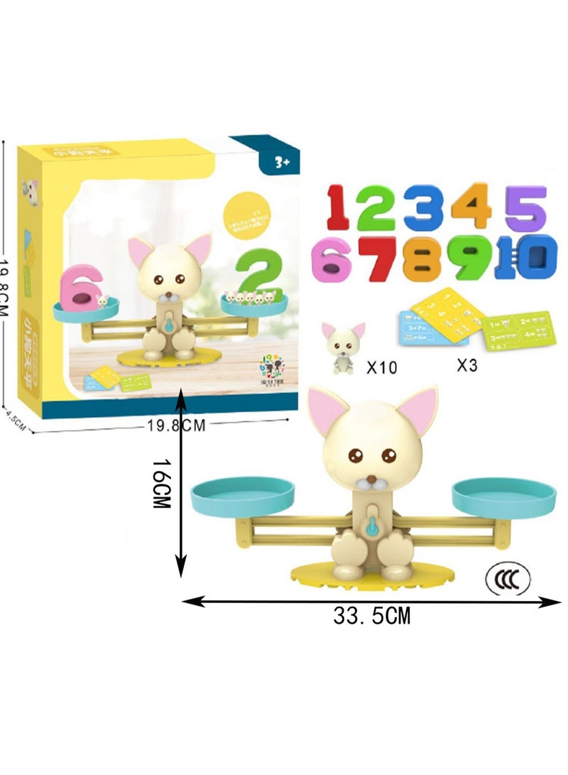 Puppy Scale Mathematics Puzzle Early Education Enlightenment Board Game Children'S Toys Suitable For Children Over 3 Years Old Boys And Girls Learning Education Tools Gift - Image 2
