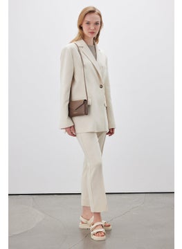 Manuka Straight Cut Trousers Beige  - Image 2