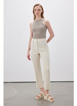 Manuka Straight Cut Trousers Beige  - Image 3