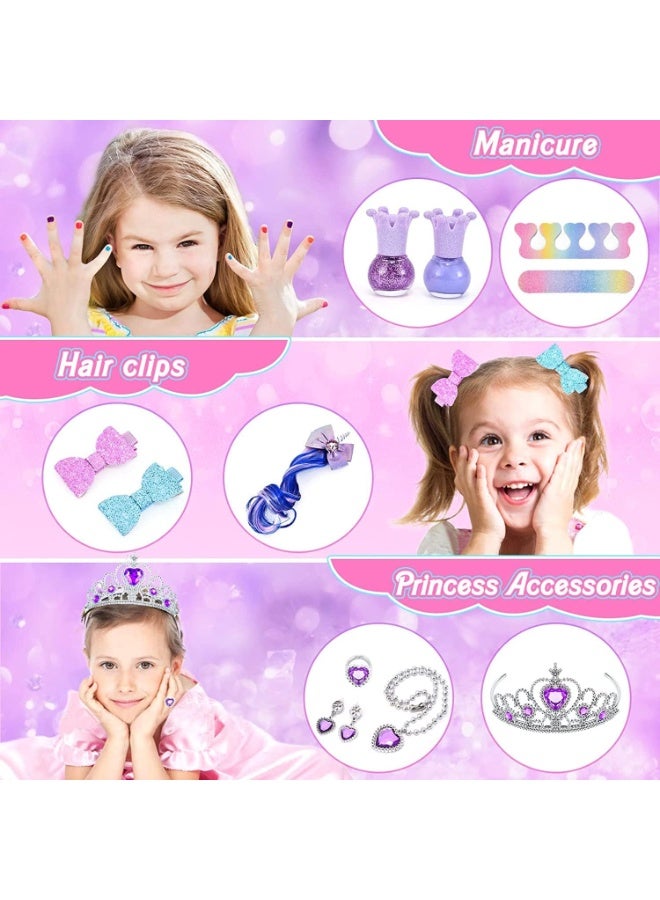 zyra toys Kids Luxurious Makeup Kit for Girls, Unicorn Makeup Set, Real Washable Make up Kit for Little Girl Princess Toddler Makeup for Kid Birthday Gifts Unicorn Toys for Girls - Image 3