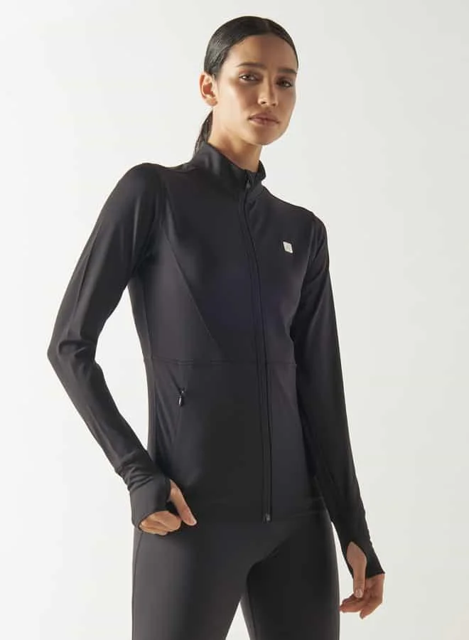 ADOT by Splash Zip Through Jacket with High Neck and Pockets