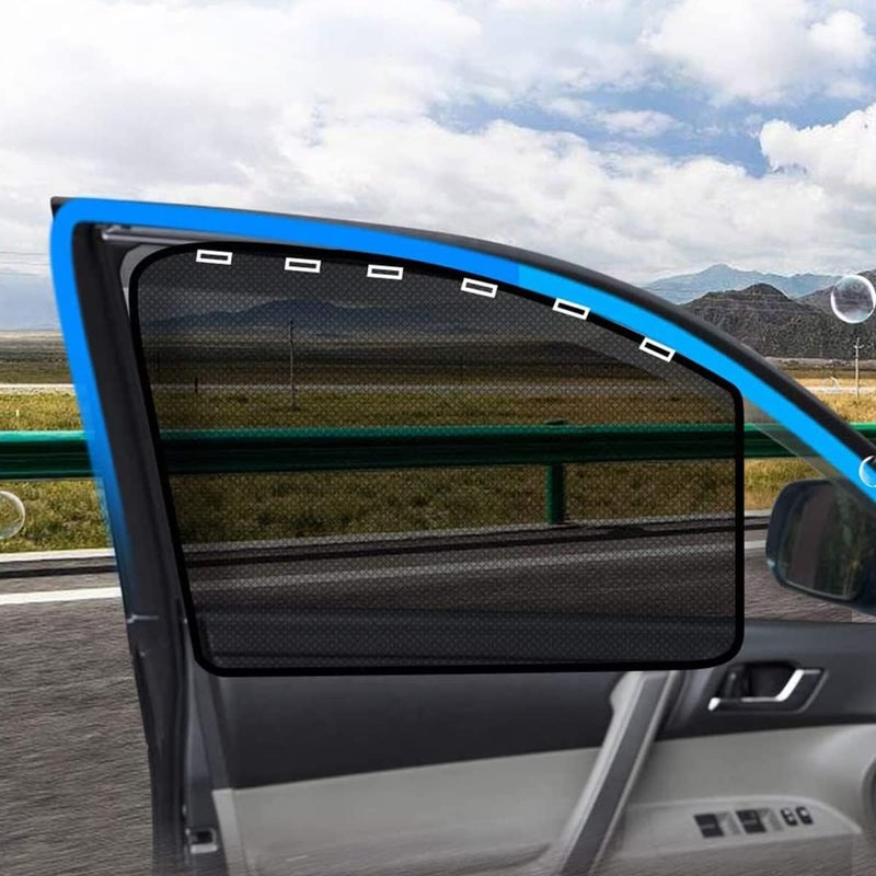 NALANDA 2 packs Magnetic Car Side Window Sunshade With Reflective Mesh for Baby Pet Blocks Sunlight and Protect Car Interior Temperature Curtain Keeps Your Car Cooler Privacy Protection (Front Seat) - Image 1