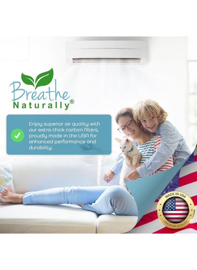Breathe Naturally - 16X48 Cut-To-Fit Activated Carbon Filter Sheet (1 Pack) Multi-Use Charcoal Air Filter Pad For Air Purifiers, Air Conditioners, Air Vents - Image 1