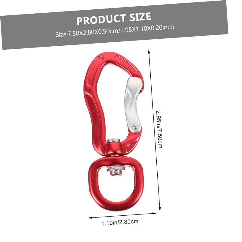 Multifunctional Carabiner Keychain with Swivel Hook Red 400kg Load Capacity for Outdoor Camping Dog Leash - Image 3