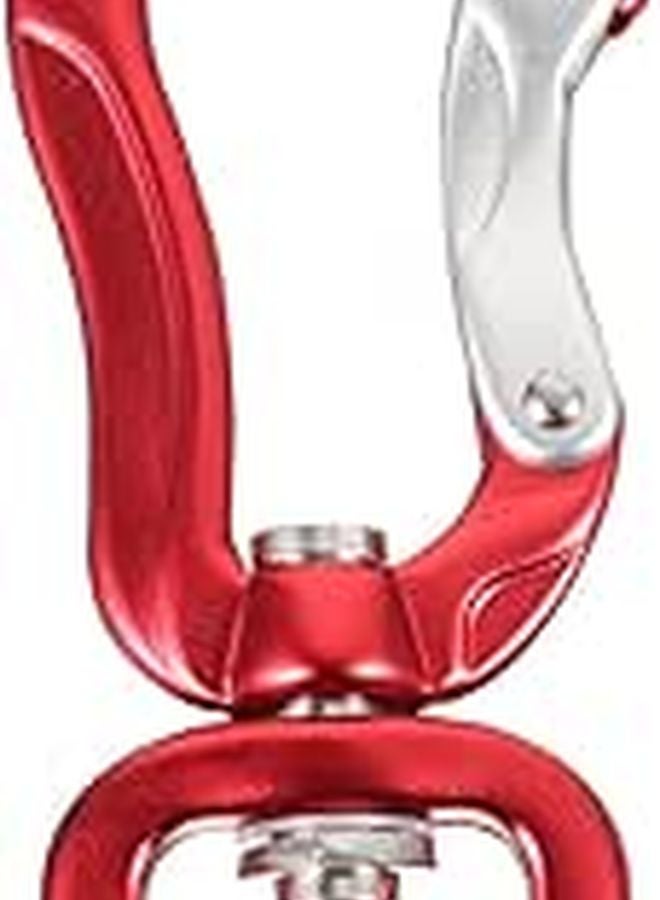 Multifunctional Carabiner Keychain with Swivel Hook Red 400kg Load Capacity for Outdoor Camping Dog Leash - Image 1