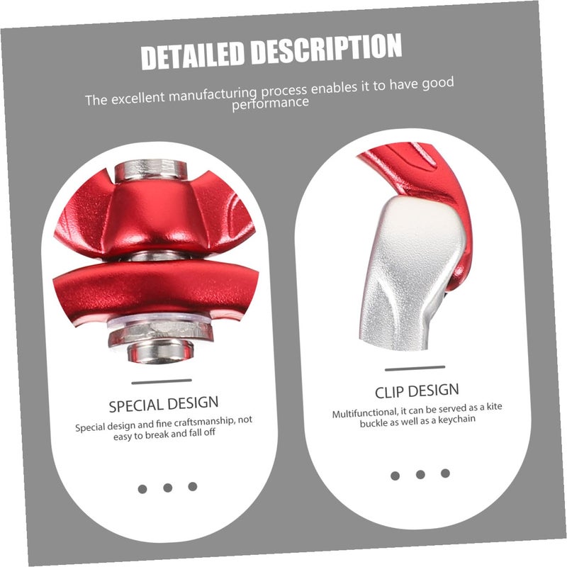 Multifunctional Carabiner Keychain with Swivel Hook Red 400kg Load Capacity for Outdoor Camping Dog Leash - Image 5
