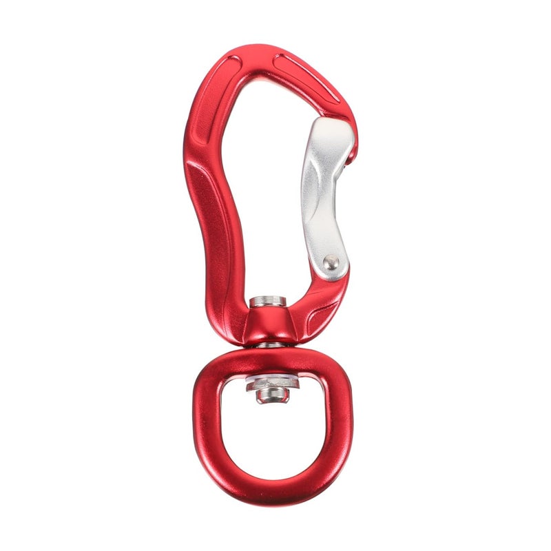 Multifunctional Carabiner Keychain with Swivel Hook Red 400kg Load Capacity for Outdoor Camping Dog Leash - Image 2