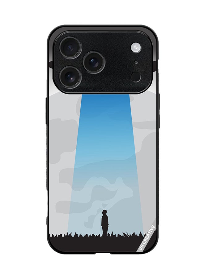 VR CREATIVE Protective Case Cover For Apple iPhone 17 Pro Ufo Sighting In Full Moon Design Multicolour