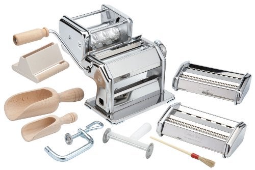 Imperia Pasta Maker Machine- Deluxe 11 Piece Set w Machine, Attachments, Recipes and Accessories - Made in Italy, Make Authentic Homemade Noodles like Spaghetti, Ravioli and Fettuccine - Image 3