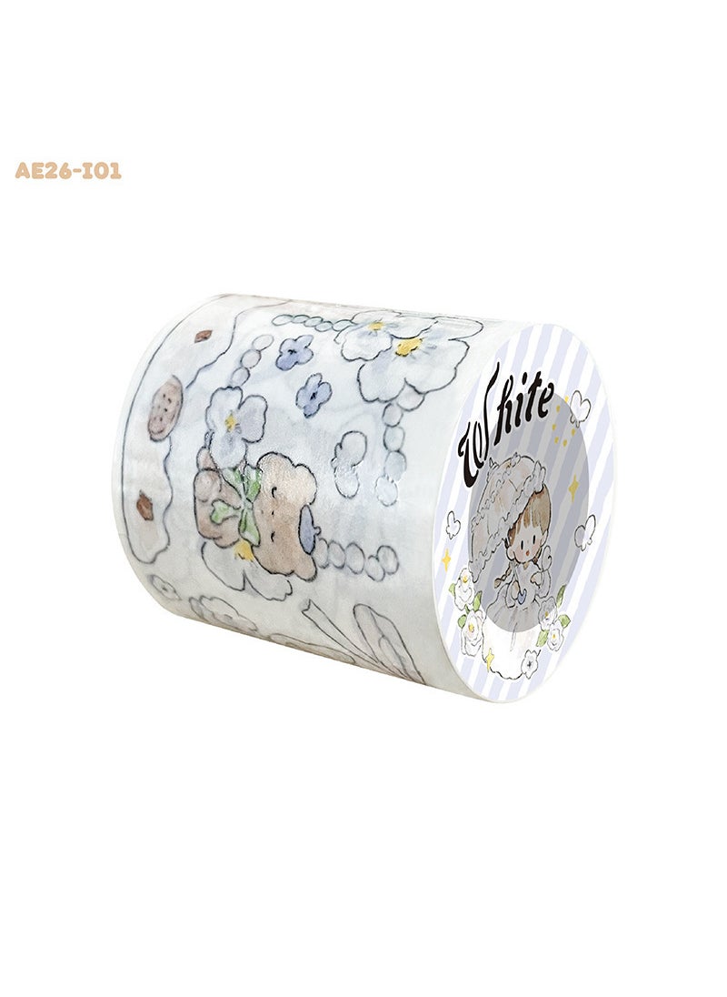 Generic King Zorro Themed Washi Tape Set Tea white tone tape-whole roll 