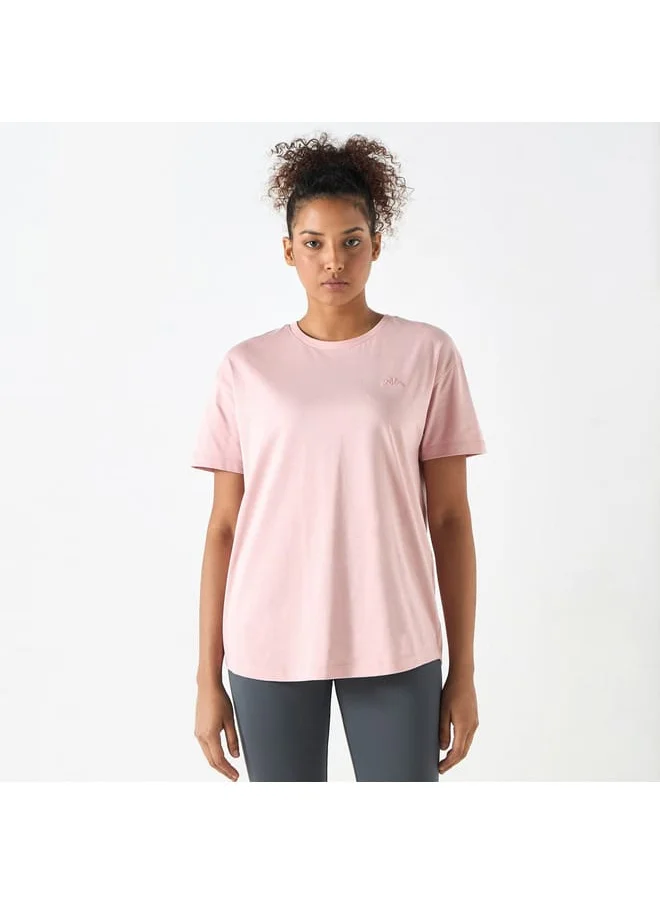 Kappa Kappa Logo Embroidered Round Neck T-shirt with Short Sleeves