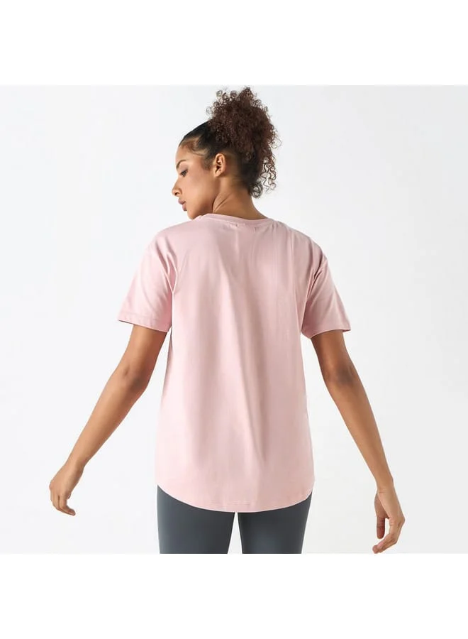Kappa Kappa Logo Embroidered Round Neck T-shirt with Short Sleeves