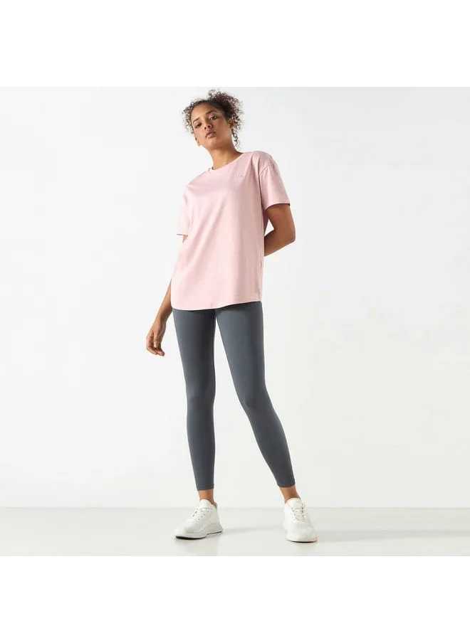 Kappa Kappa Logo Embroidered Round Neck T-shirt with Short Sleeves