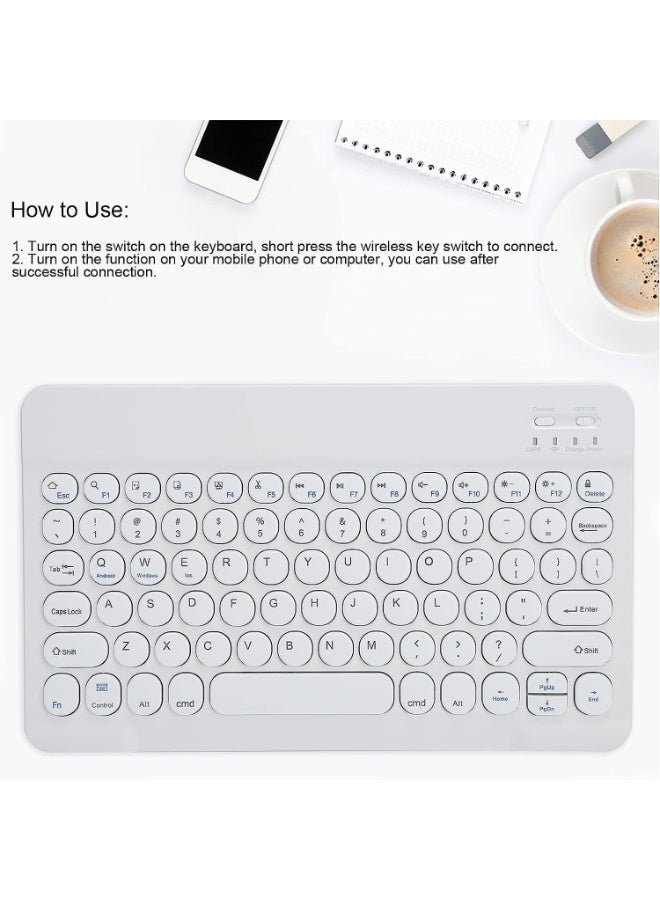 لوحة مفاتيح لاسلكية أصلية نحيفة جداً – قابلة للشحن، تدعم العربية والإنجليزية، متوافقة مع iOS وAndroid وWindows - Image 5