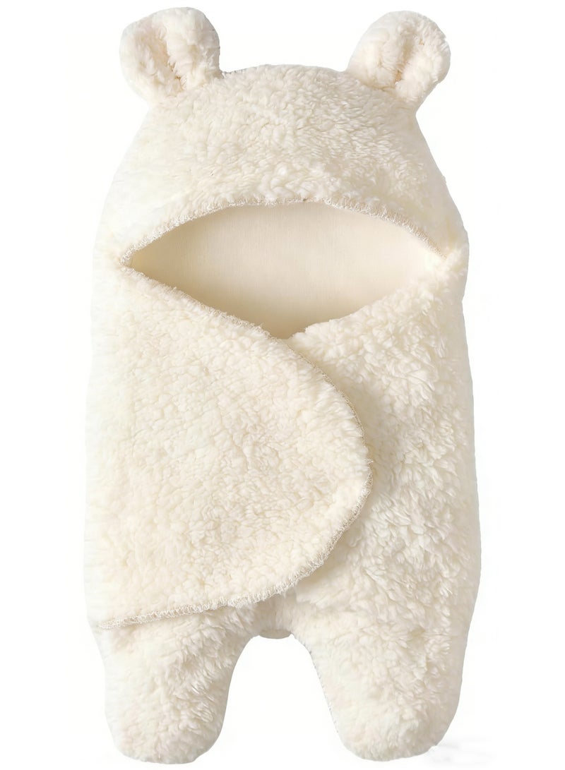 Baby Swaddle Blanket Boys Girls Cute Bear Plush Essential Receiving Blanket Ultra-Soft Newborn Registry Sleeping Wraps for Infant 0-6 Months - Image 1