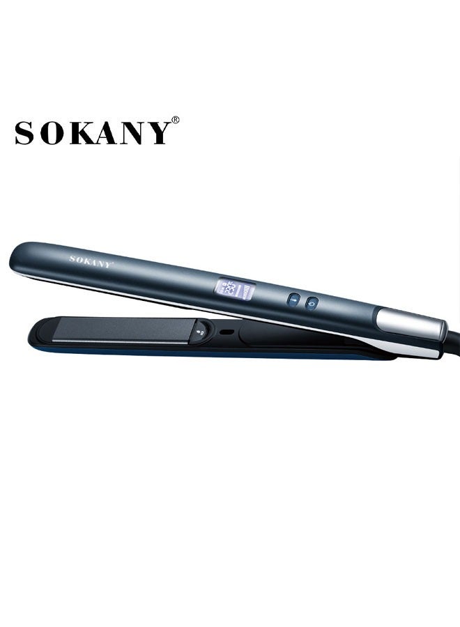 sokany Professional Ceramic Hair Straightener & Curler 2-in-1 with Ionic Technology, 230°C High Heat with 60 Min Auto-off Protection Green - Image 1