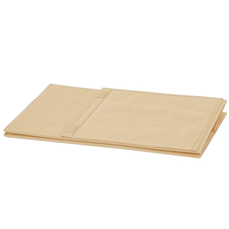 Justandkrafts Foldable Collapsible 80 Liter Large Laundry Organizer Storage Basket with Lid and Handle for Clothes BeigeCardboard - Image 4