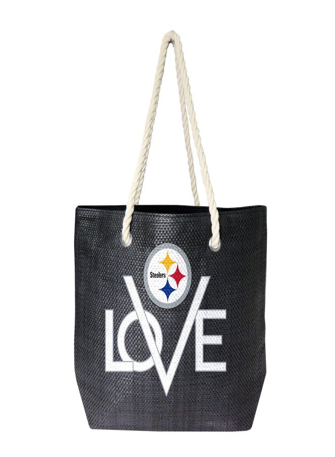 ليتل إيرث حقيبة Littlearth NFL Pittsburgh Steelers Love Rope Tote، لون الفريق، 19 بوصة × 6 بوصات × 14 بوصة - Image 1
