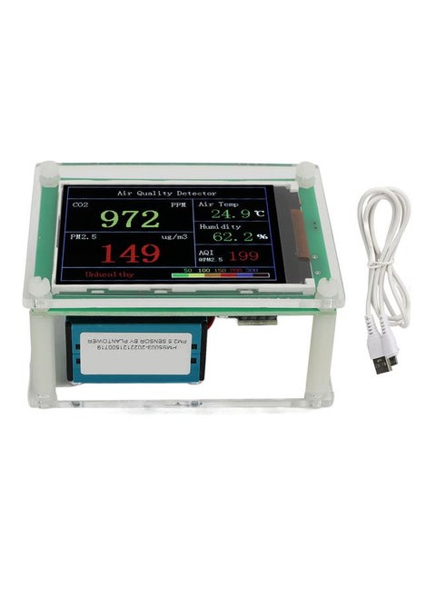 Air Quality Monitor Home Carbon Dioxide Detector High Accuracy Sensor Air Quality Detector for PM2.5 Temperature Humidity Testing
