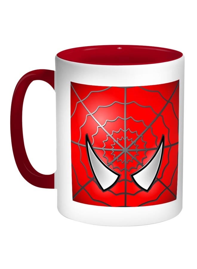 Spiderman Printed Coffee Mug Red/White/Black 11ounce