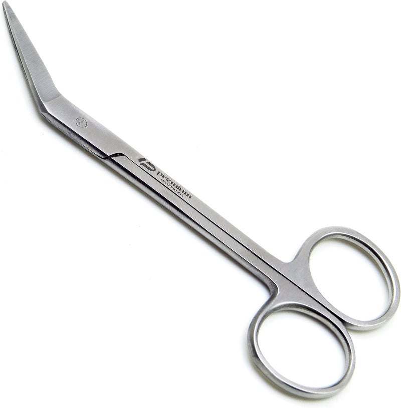 Premium Instruments Dental Micro Iris Scissors Angled 4.5" Sharp/Sharp - Image 2