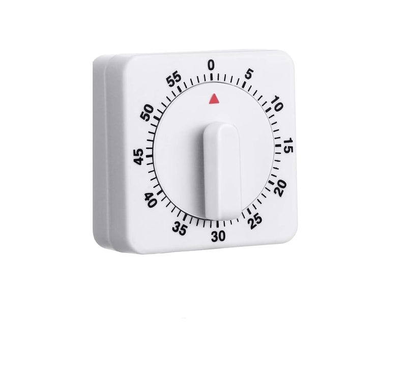 KP2 1 Pieces 60 Minute Kitchen Timer 1 Hour Visual Kitchen Clock Timer Mini Countdown Timer Loud Voice AutoOff Mechanical Timer for Kitchen Homework Exercise - Image 1
