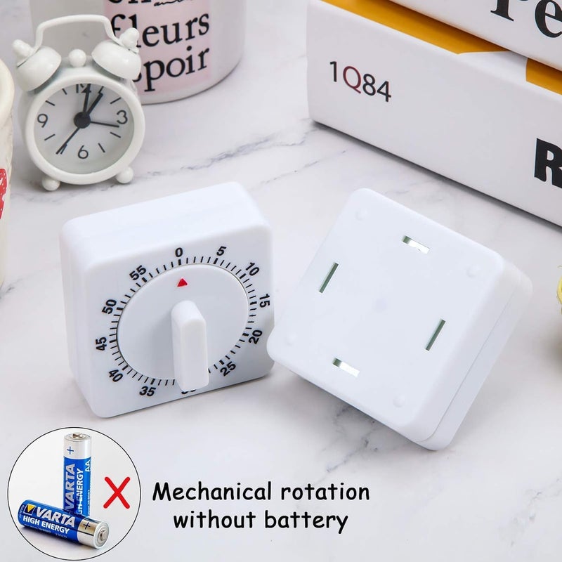 KP2 1 Pieces 60 Minute Kitchen Timer 1 Hour Visual Kitchen Clock Timer Mini Countdown Timer Loud Voice AutoOff Mechanical Timer for Kitchen Homework Exercise - Image 4