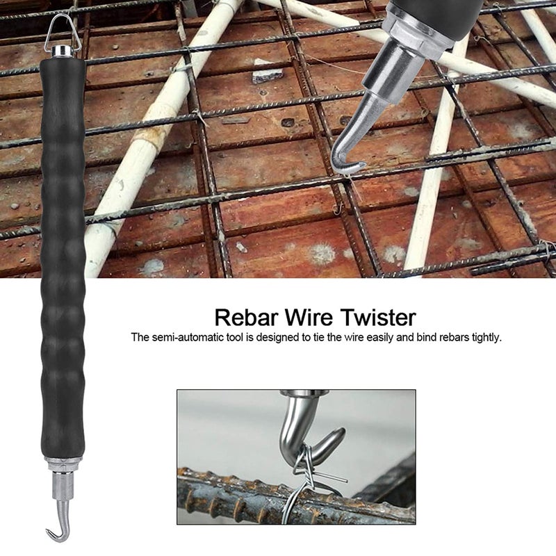 Original Mart SemiAutomatic Black Curved Hook Pull Tie Hook 1201in Rebar Hook Flexible Wire Hook for Rebar Concrete - Image 4