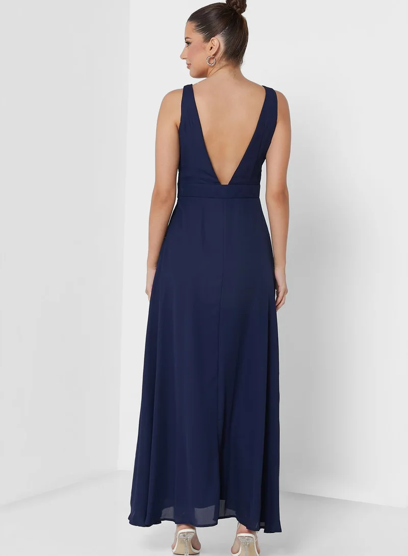 boohoo Knitted Square Neck Dress