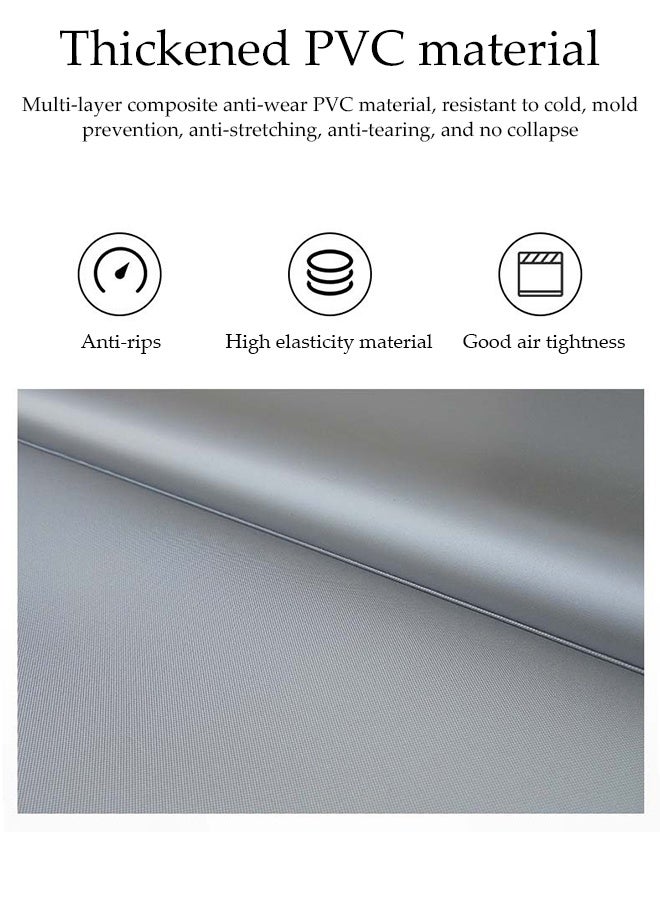 DUNISO Inflatable Travel Pillow，2 in 1 Portable Compressible Waterproof Air Pillow，Ultralight Comfortable Neck Head Support Pillow，for Camping Hiking Office Nap，Silvery - Image 4